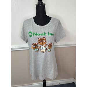 Animal Crossing Tom Nook Grey Short Sleeve Tee Size Juniors XXL (19)